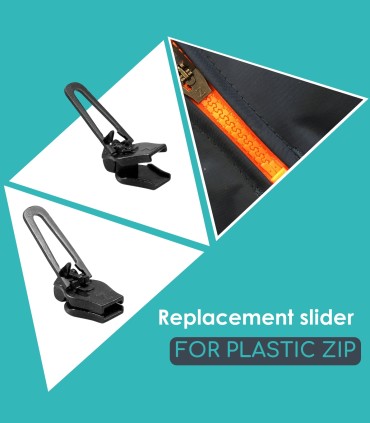 Plastic Zipper Slider Replacement Kit Clip&Zip