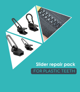 Zipper Repair Pack for Plastic Zips