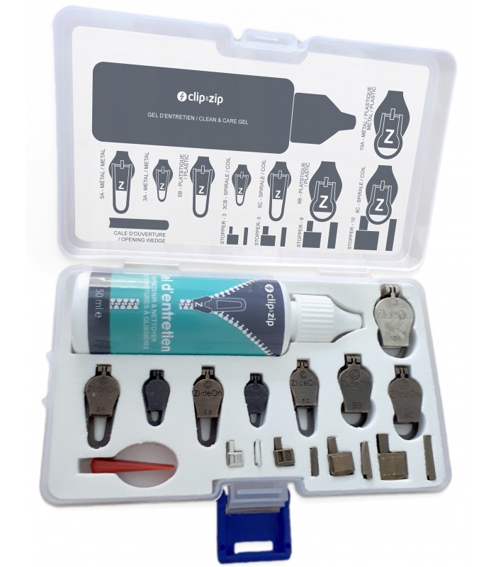 Expert repair pack for Clip&Zip sliders and sleeve boxes 13 pcs.
